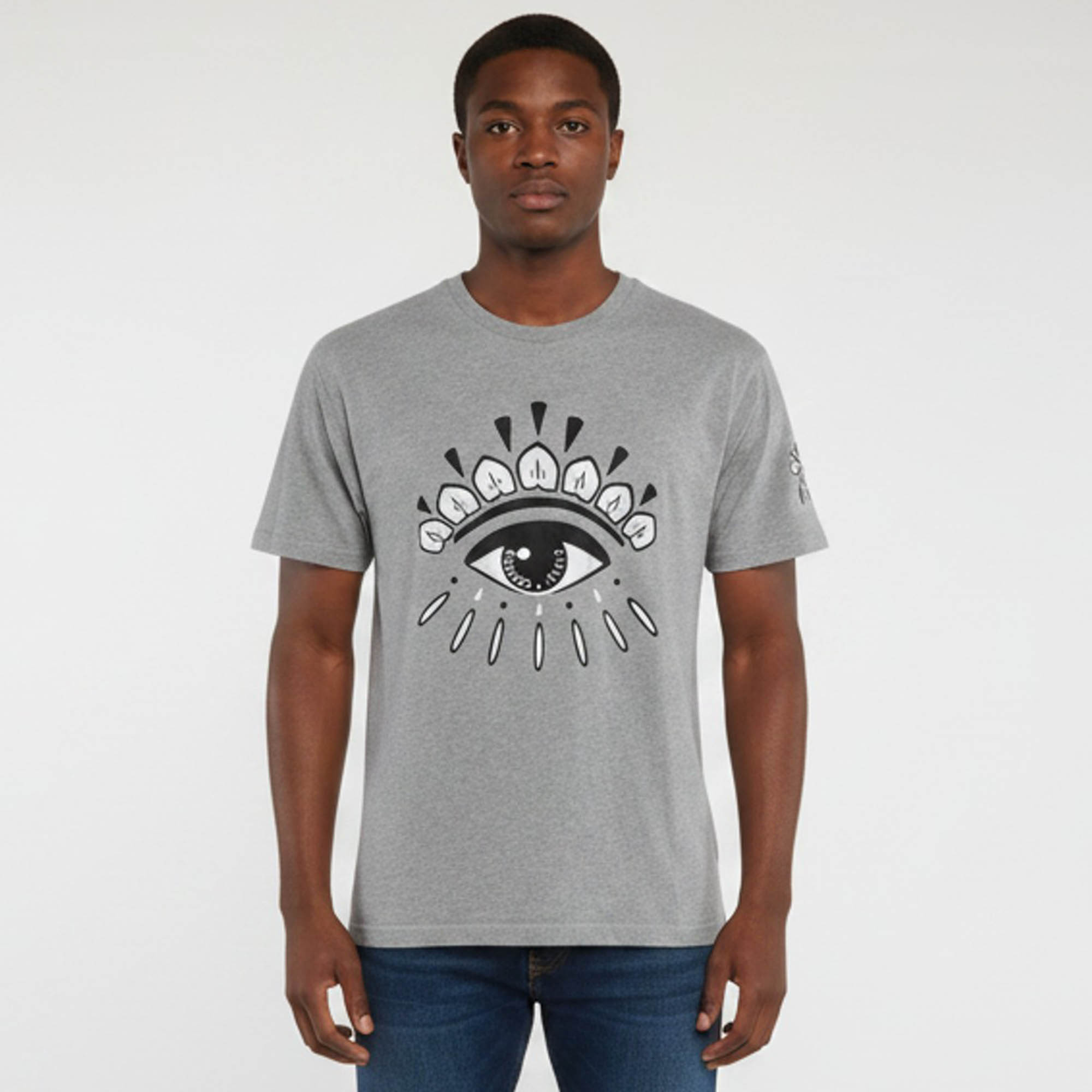 

Kenzo Grey Logo Eye Graphic Jersey Crew Neck T-Shirt L