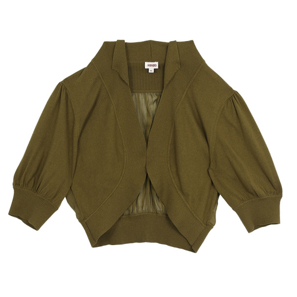 Pre Owned Kenzo Olive Green Bolero XL