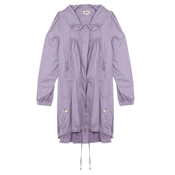 Kenzo Lilac Parka Style Trench Coat L