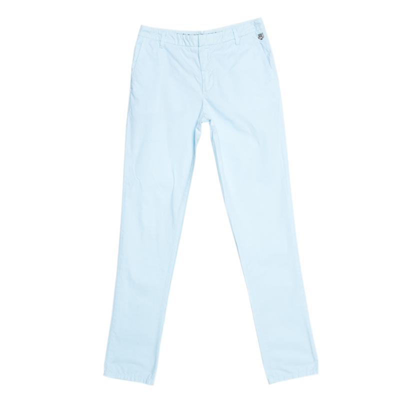 مملوكة مسبقًا Kenzo Light Blue Cotton Collection Fit Trousers S