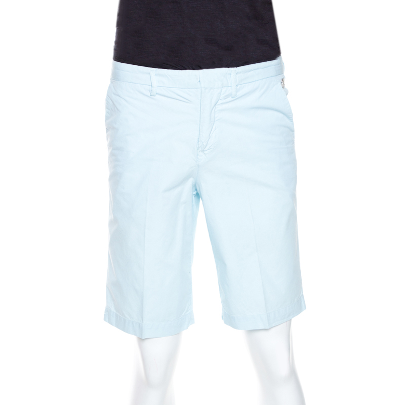 Pre Owned شورت كينزو برمودا كولكشن فيت قطن أزرق فاتح S
