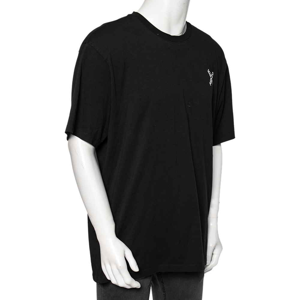 

Kenzo Black Cotton Logo Print Detailed Short Sleeve T-Shirt