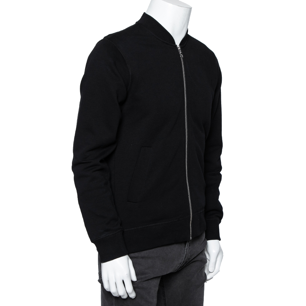 

Kenzo Black Cotton Tiger Embroidered Zip Front Jacket