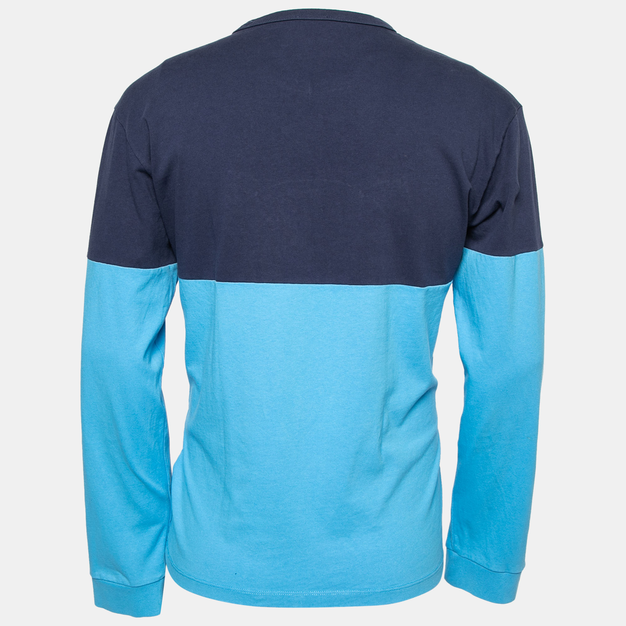 

Kenzo Blue Cotton Tiger Embroidered Crew Neck Long Sleeve T-Shirt