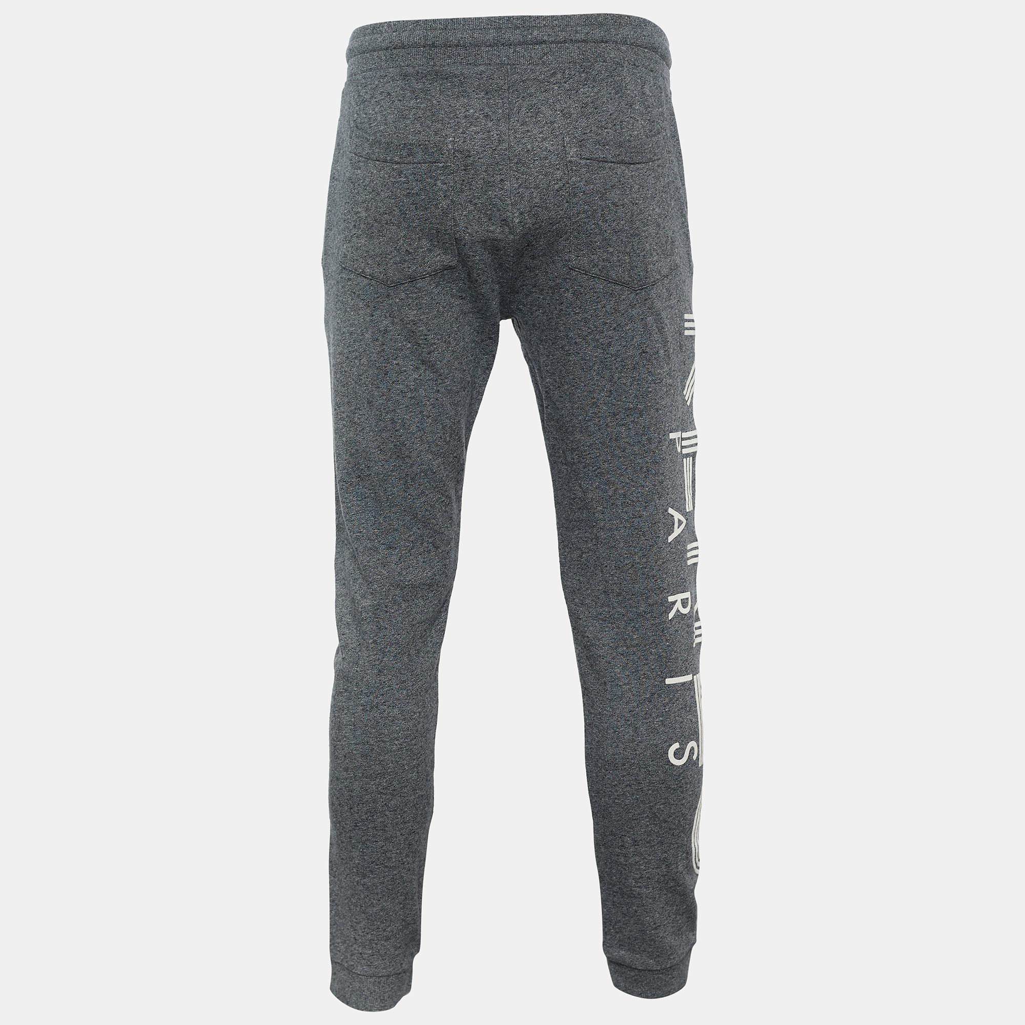 

Kenzo Grey Logo Printed Knit Elasticized Waist Joggers