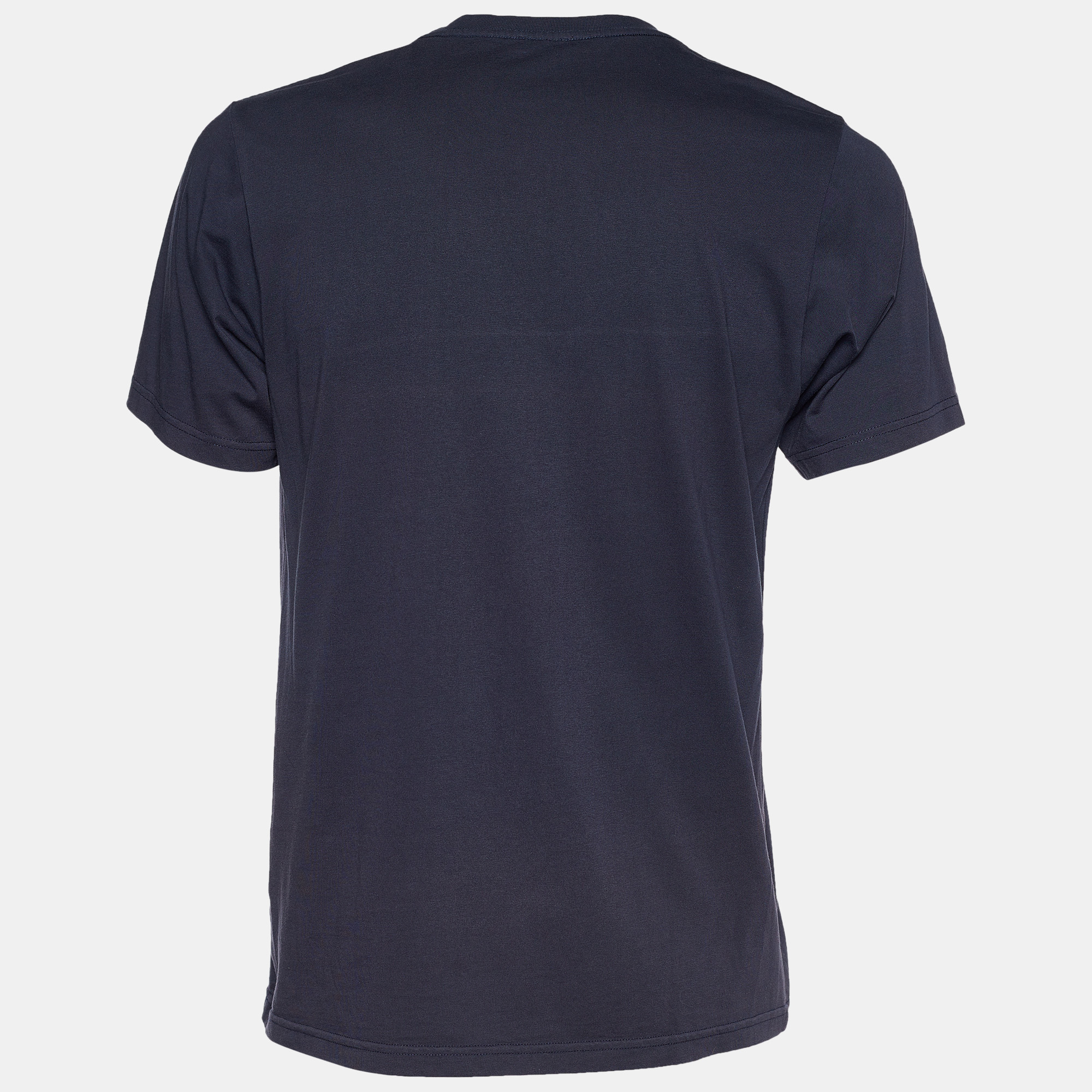 

Kenzo Navy Blue Tiger Print Cotton Crew Neck T-Shirt