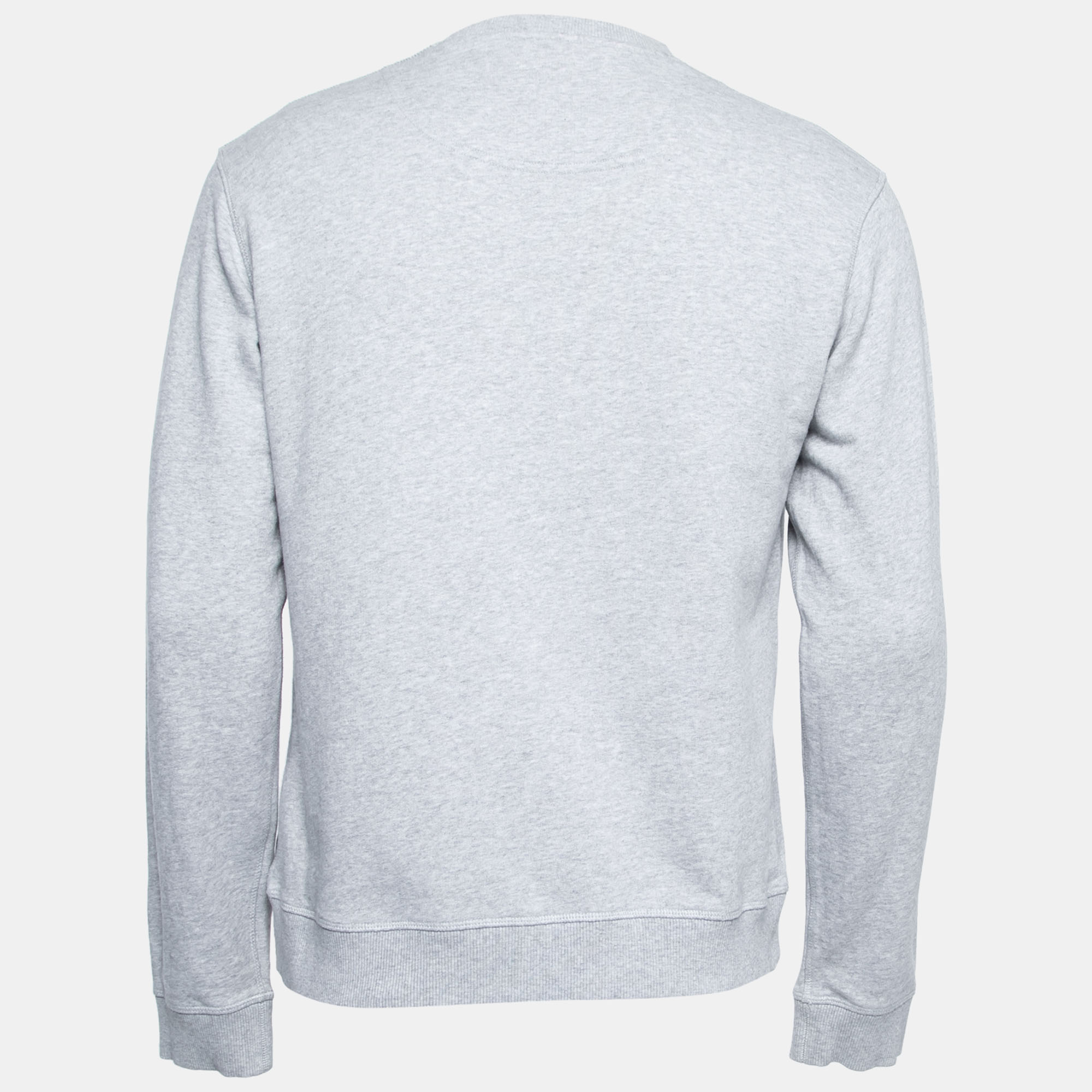 

Kenzo Light Grey Tiger-Embroidered Cotton Sweatshirt