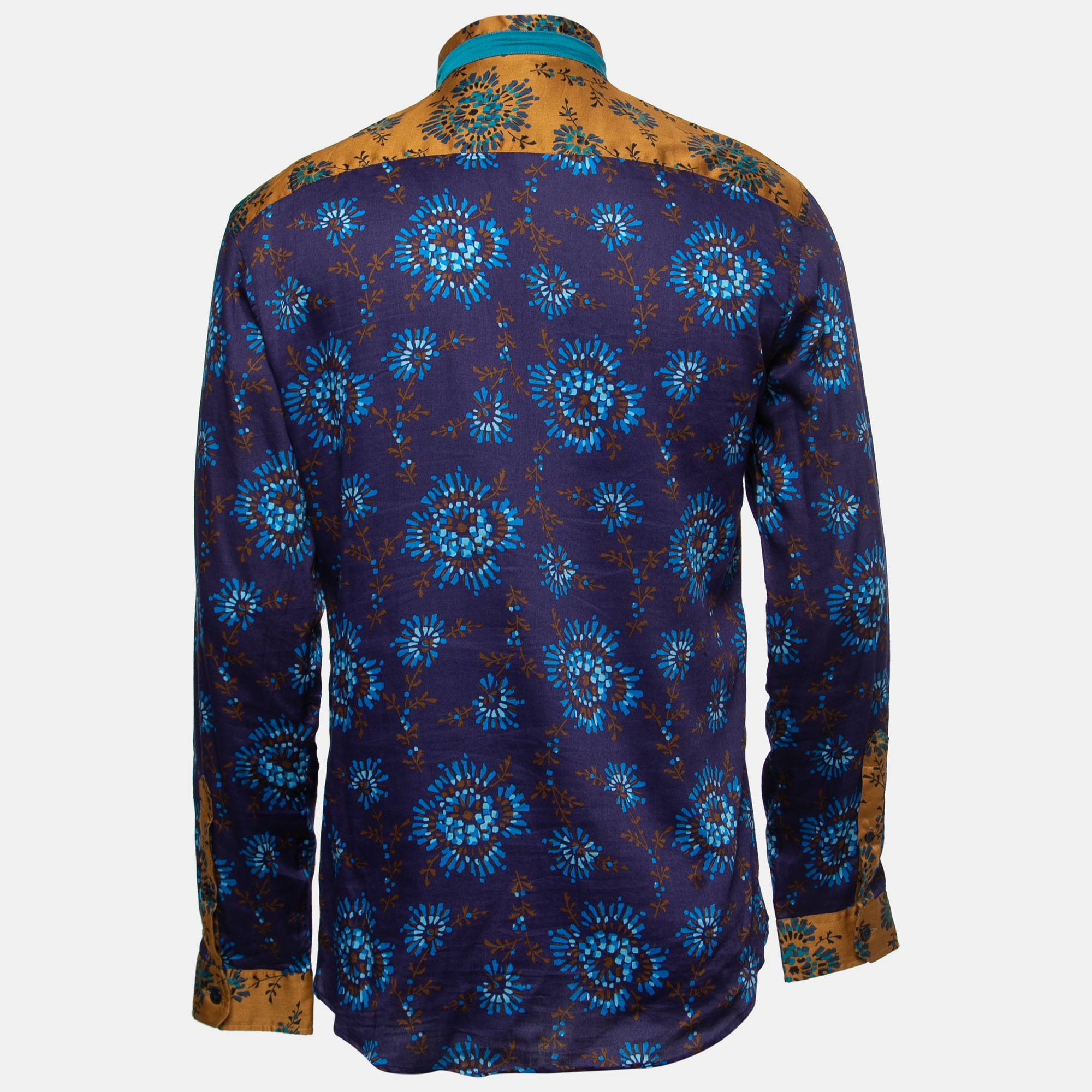 

Kenzo Multicolor Floral Printed Cotton Pleated Front Shirt