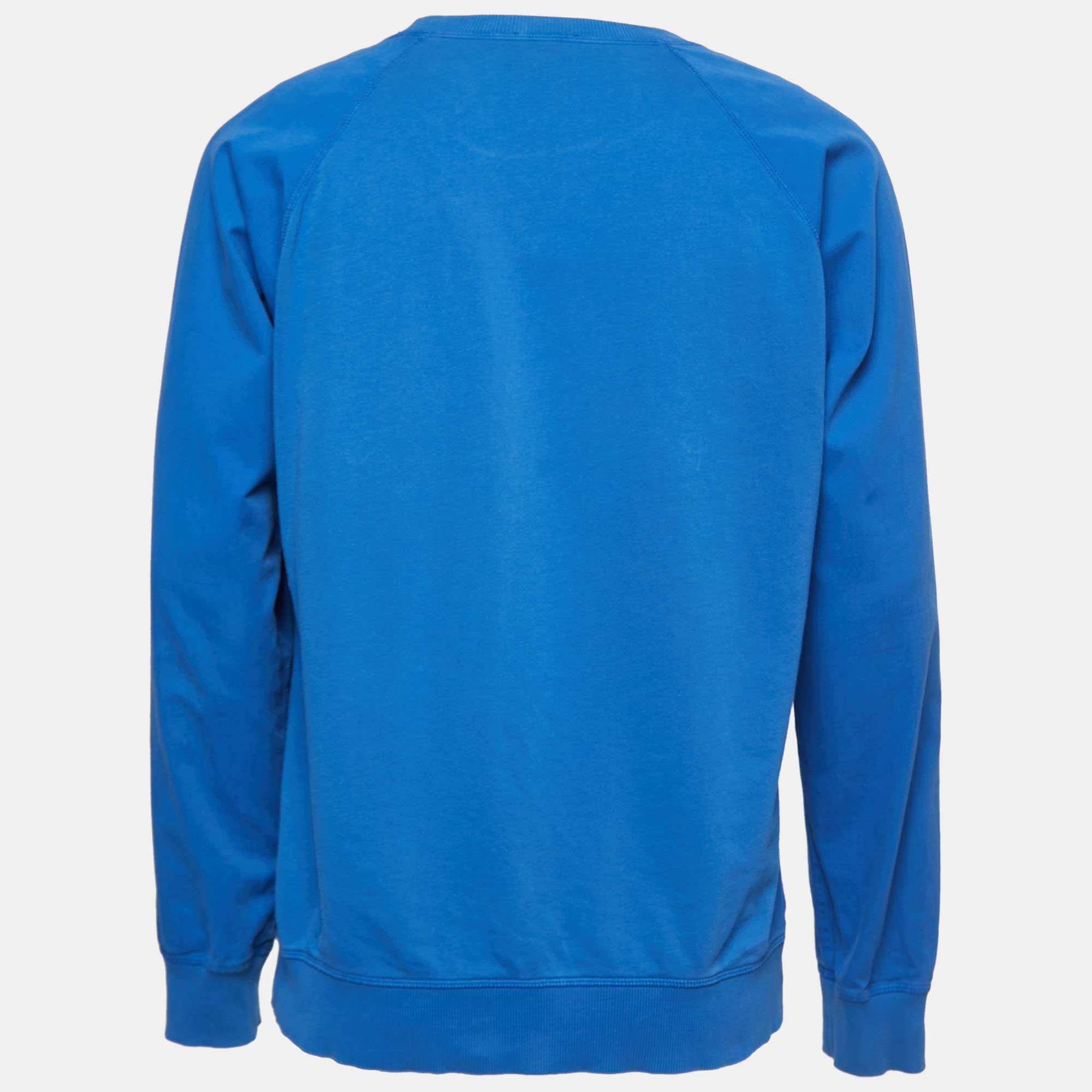 

Kenzo Blue Cotton Logo Embroidered Sweatshirt