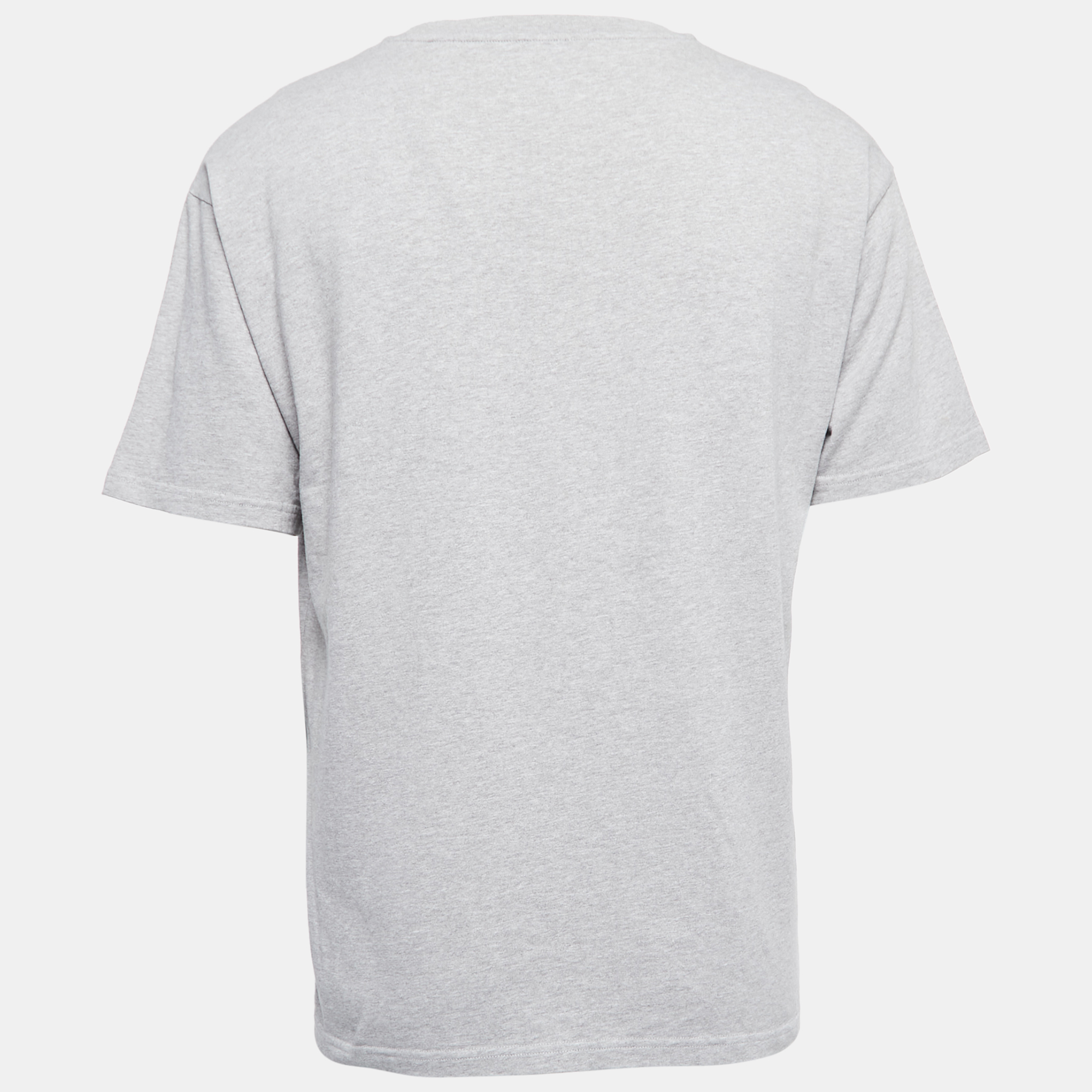 

Kenzo Grey Logo Embroidered Cotton Crew Neck T-Shirt