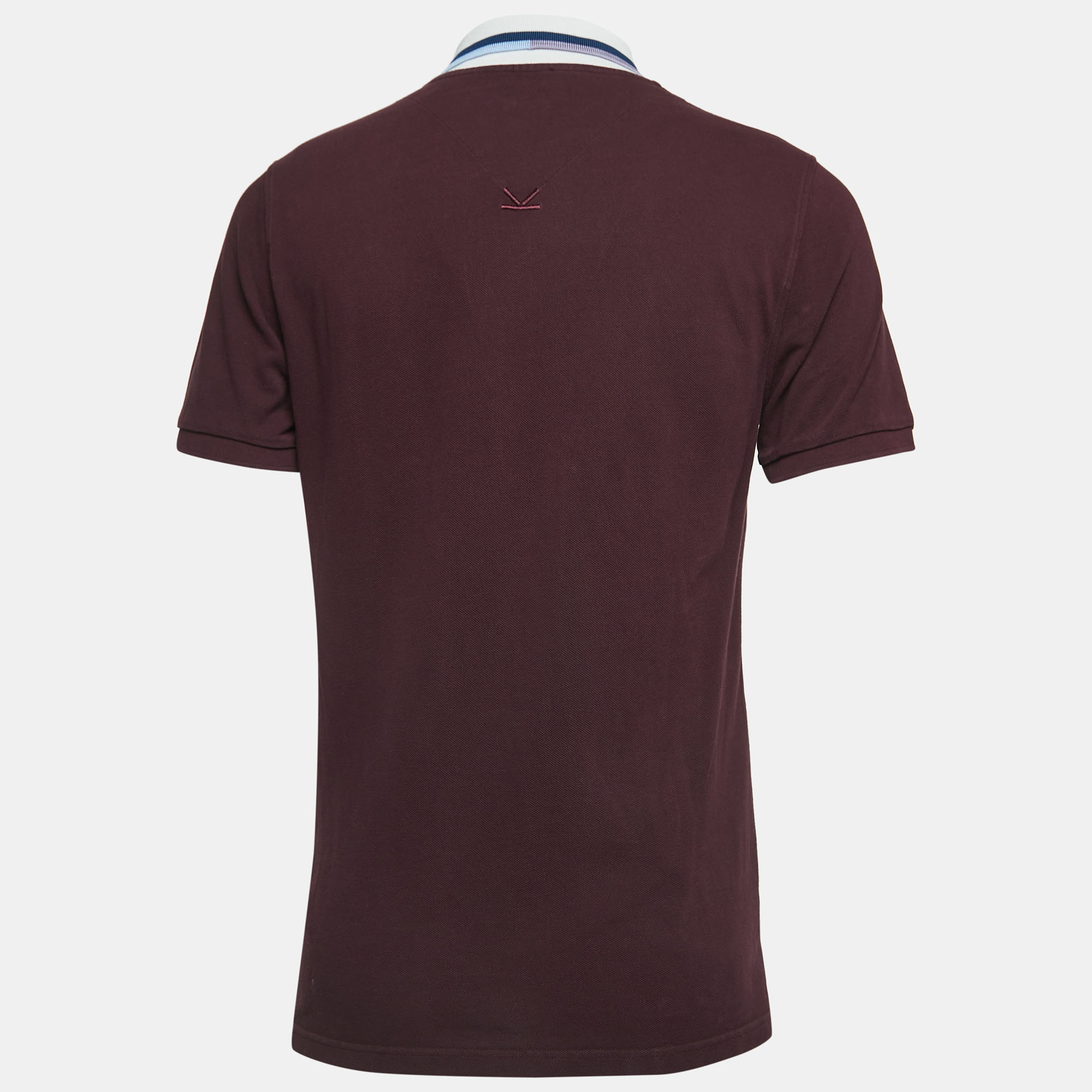 

Kenzo Burgundy Cotton Polo Half Sleeve T-Shirt