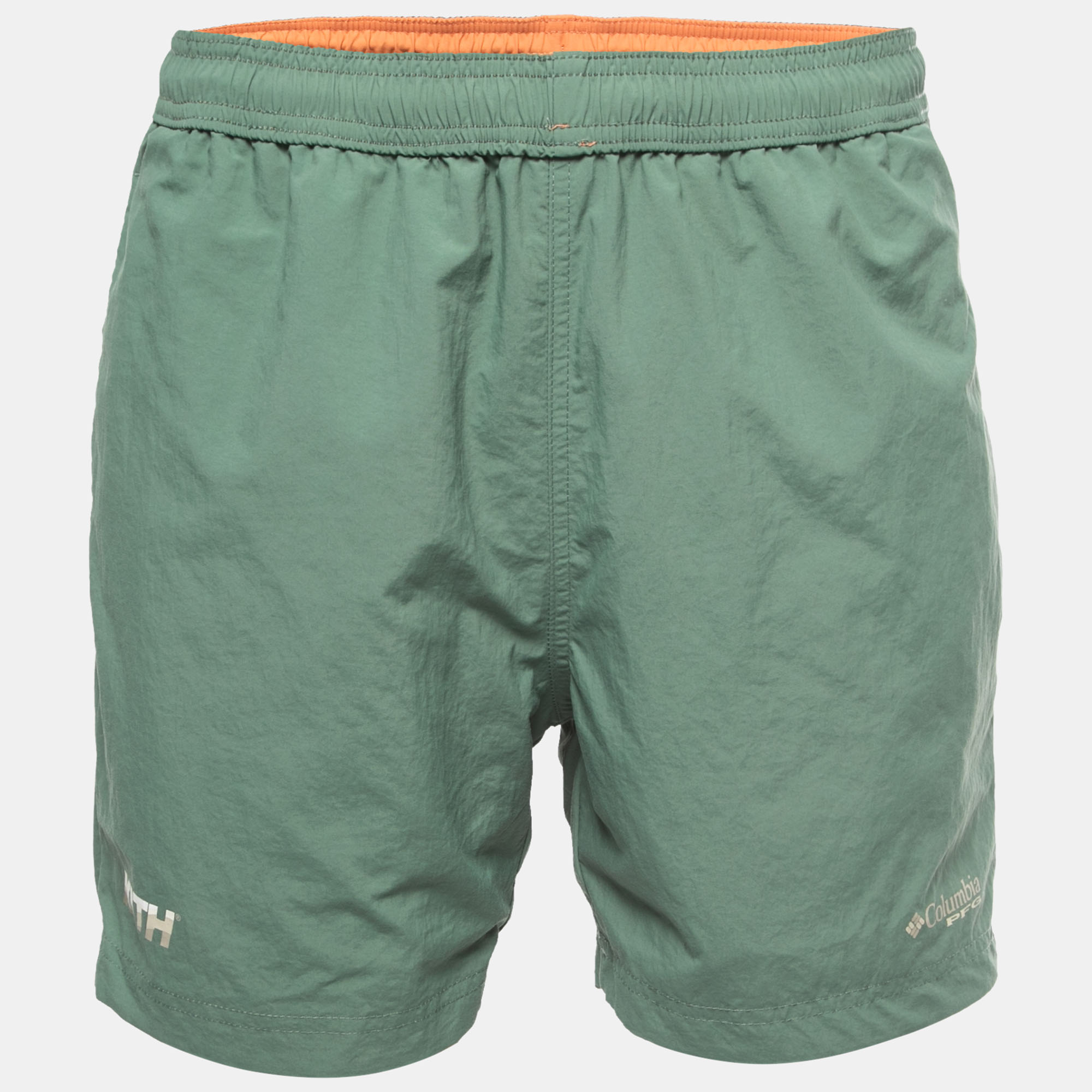 Pre-owned Kith X Columbia Beige/green Deschutes Valley Reversible Shorts M
