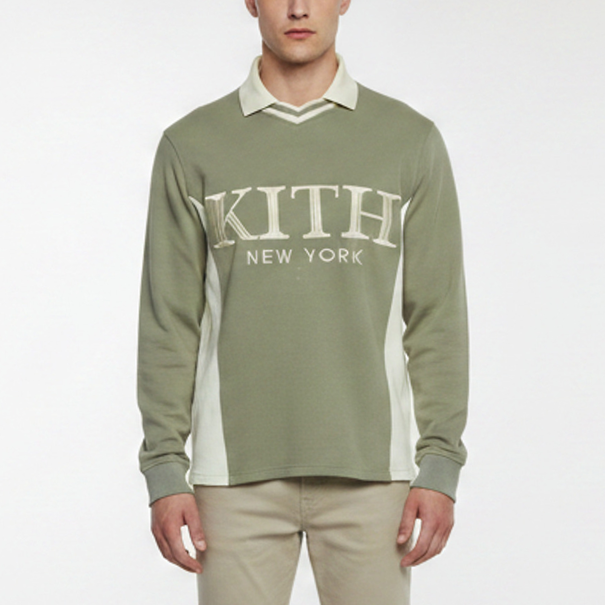 

Kith Green Printed Pique Cotton Long Sleeve Sweatshirt XS