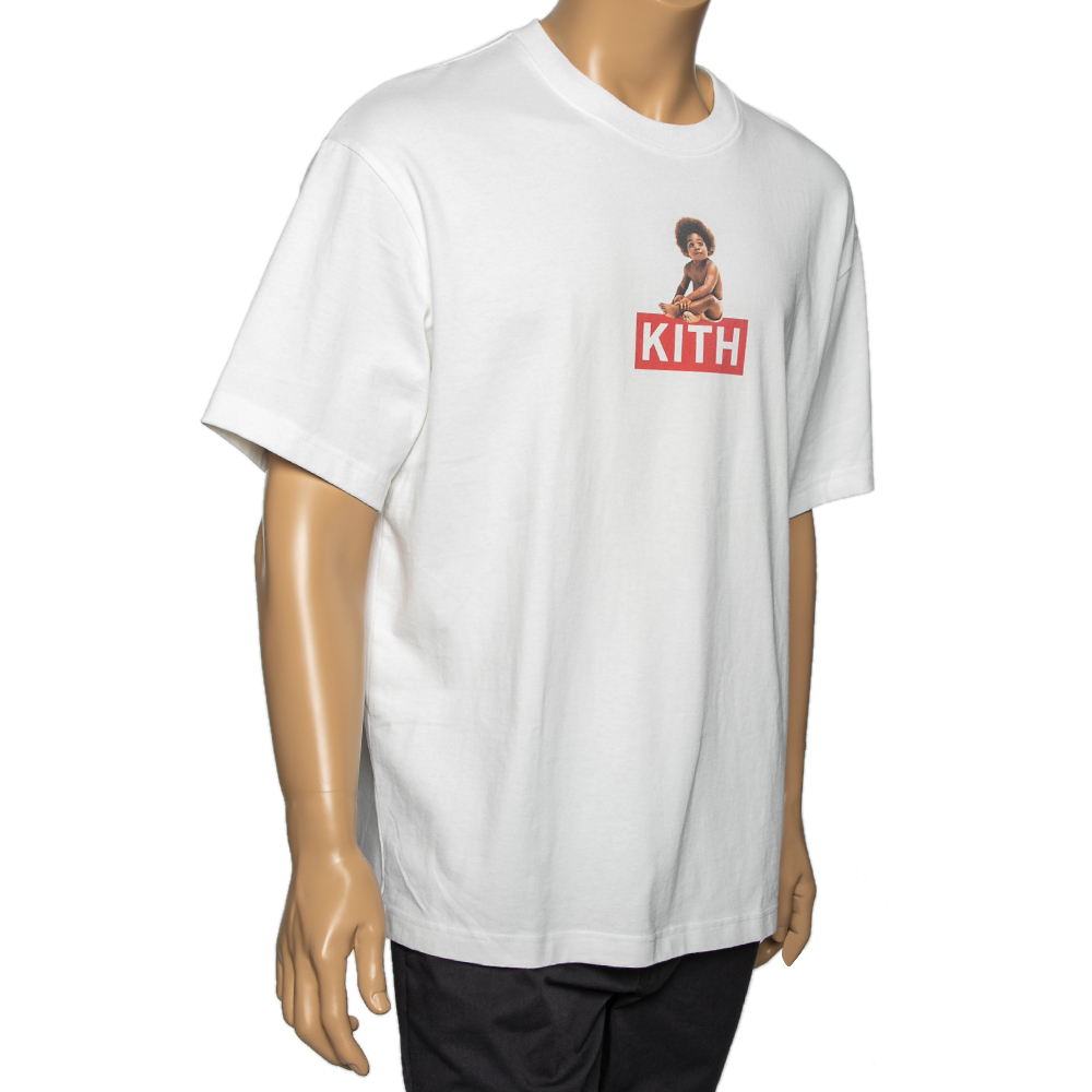 

Kith x Biggie White Logo Printed Cotton Crewneck T-Shirt