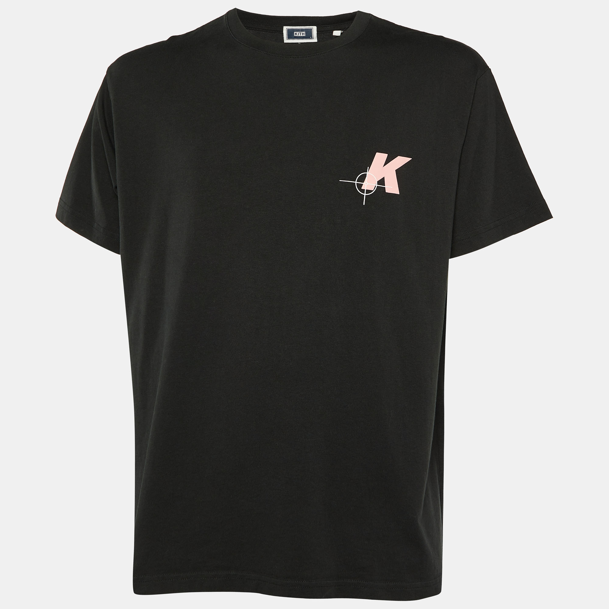

Kith Black On Target Logo Printed Cotton Knit Crewneck T-Shirt