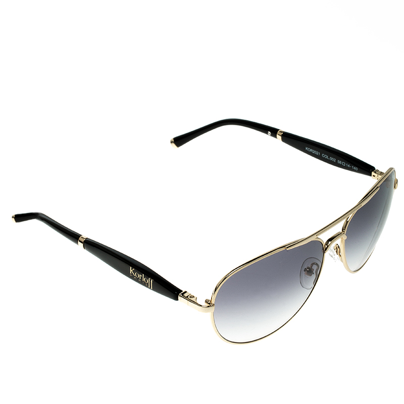 Korloff Gold/Black Gradient KOR2021 AViator Sunglasses