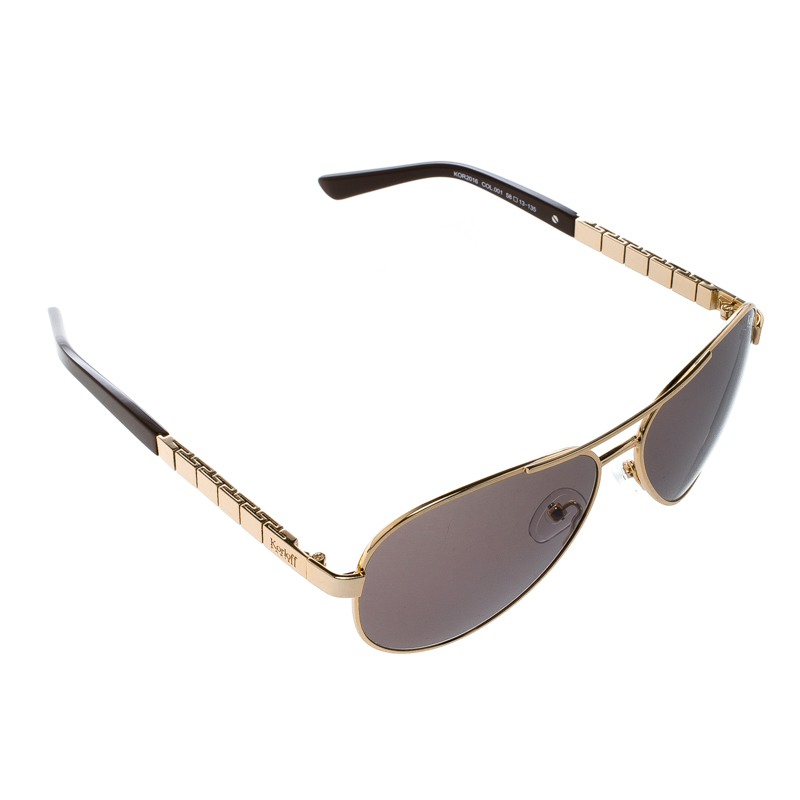 Korloff Gold/Black KOR2016 Aviator Sunglasses