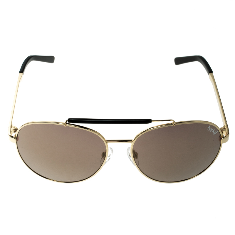 

Korloff Gold/Gold KOR2018 Aviator Sunglasses