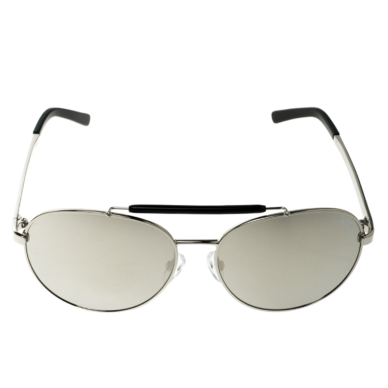 

Korloff Silver/Silver Mirrored KOR2018 Aviator Sunglasses