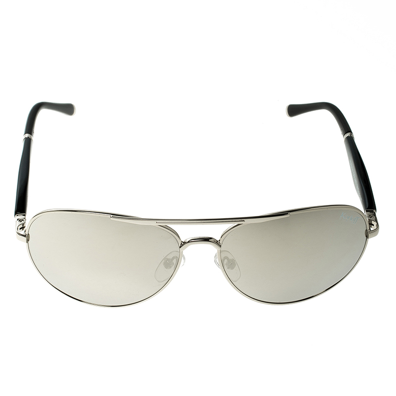 

Korloff Silver/Silver Mirrored KOR2021Aviator Sunglasses