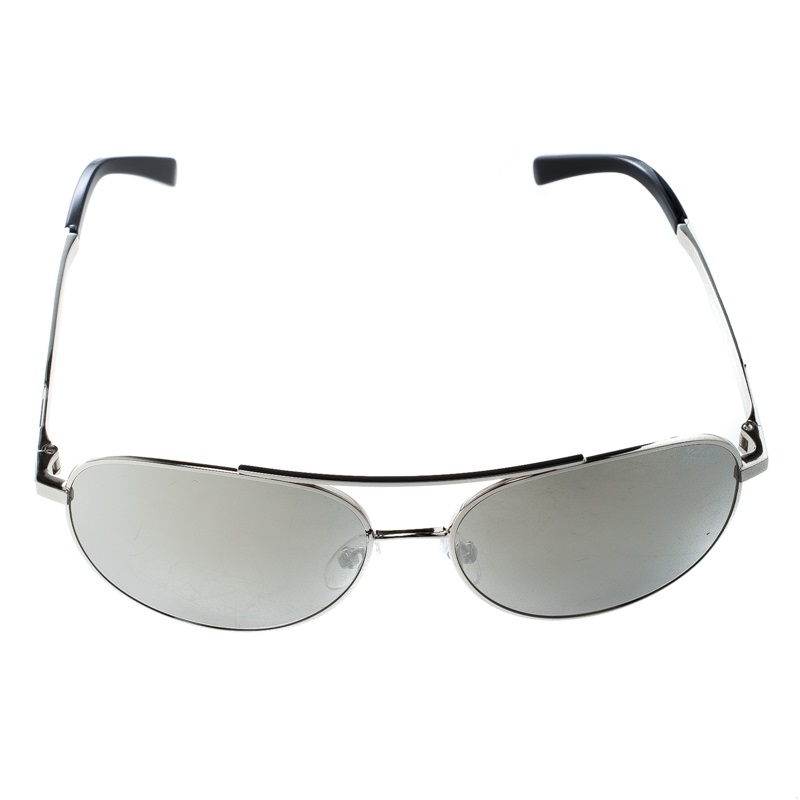 

Korloff Silver Mirror KOR2026 Aviator Sunglasses