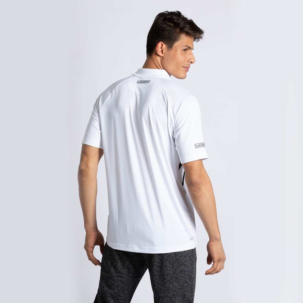 

Lacoste White Graphic Print Tech Stretch Polo Shirt  (Available for UAE Customers Only