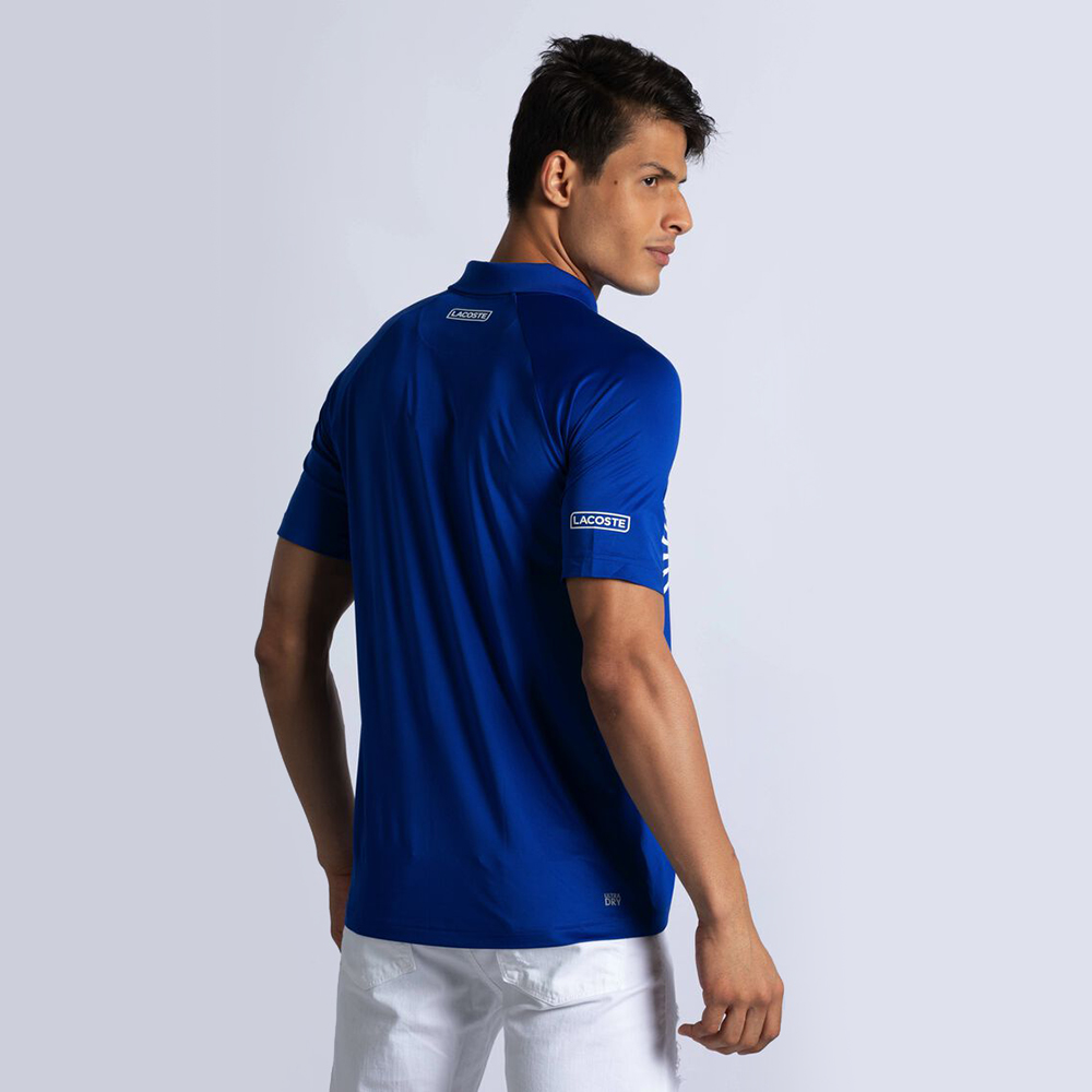 

Lacoste Blue Graphic Print Tech Jersey Polo Shirt  (Available for UAE Customers Only
