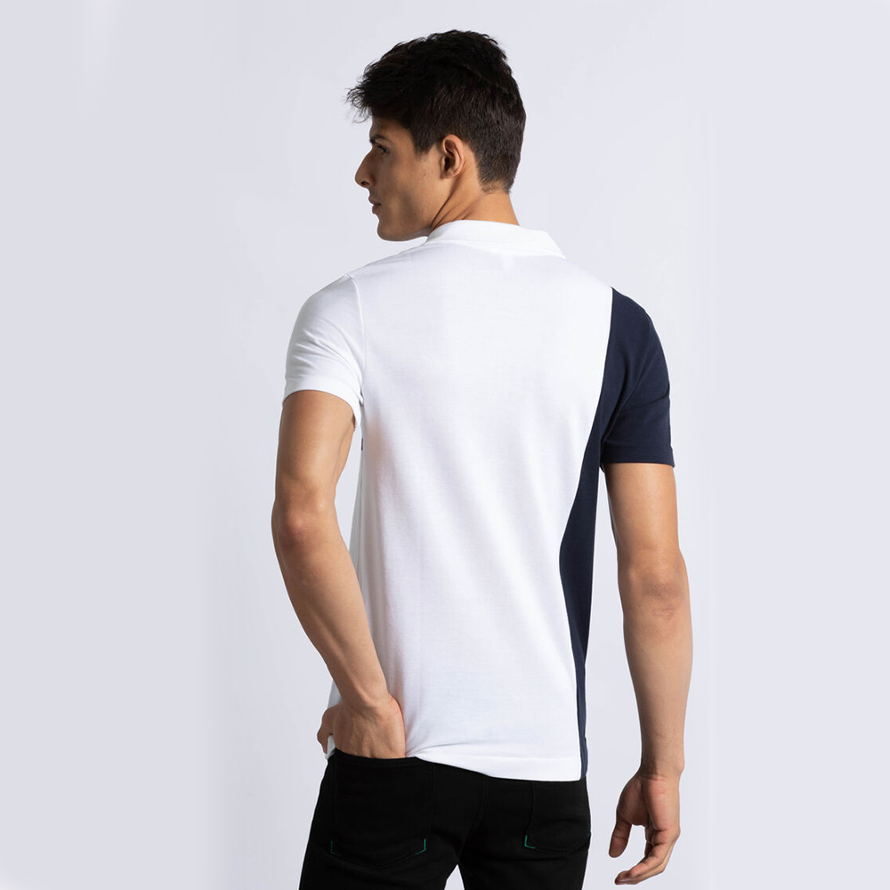 

Lacoste White Slim Fit Colourblock Cotton Polo Shirt  (Available for UAE Customers Only