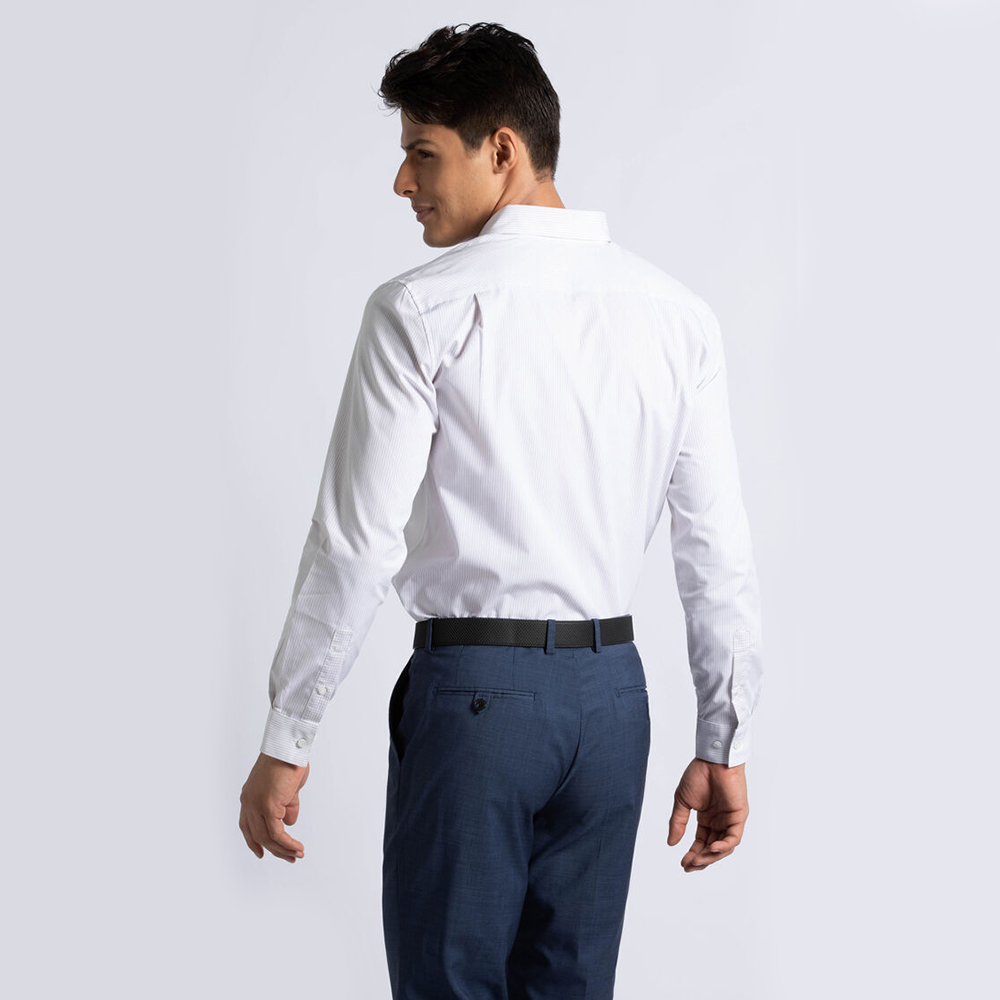 

Lacoste White Regular Fit Striped Poplin Shirt 2XL (Available for UAE Customers Only