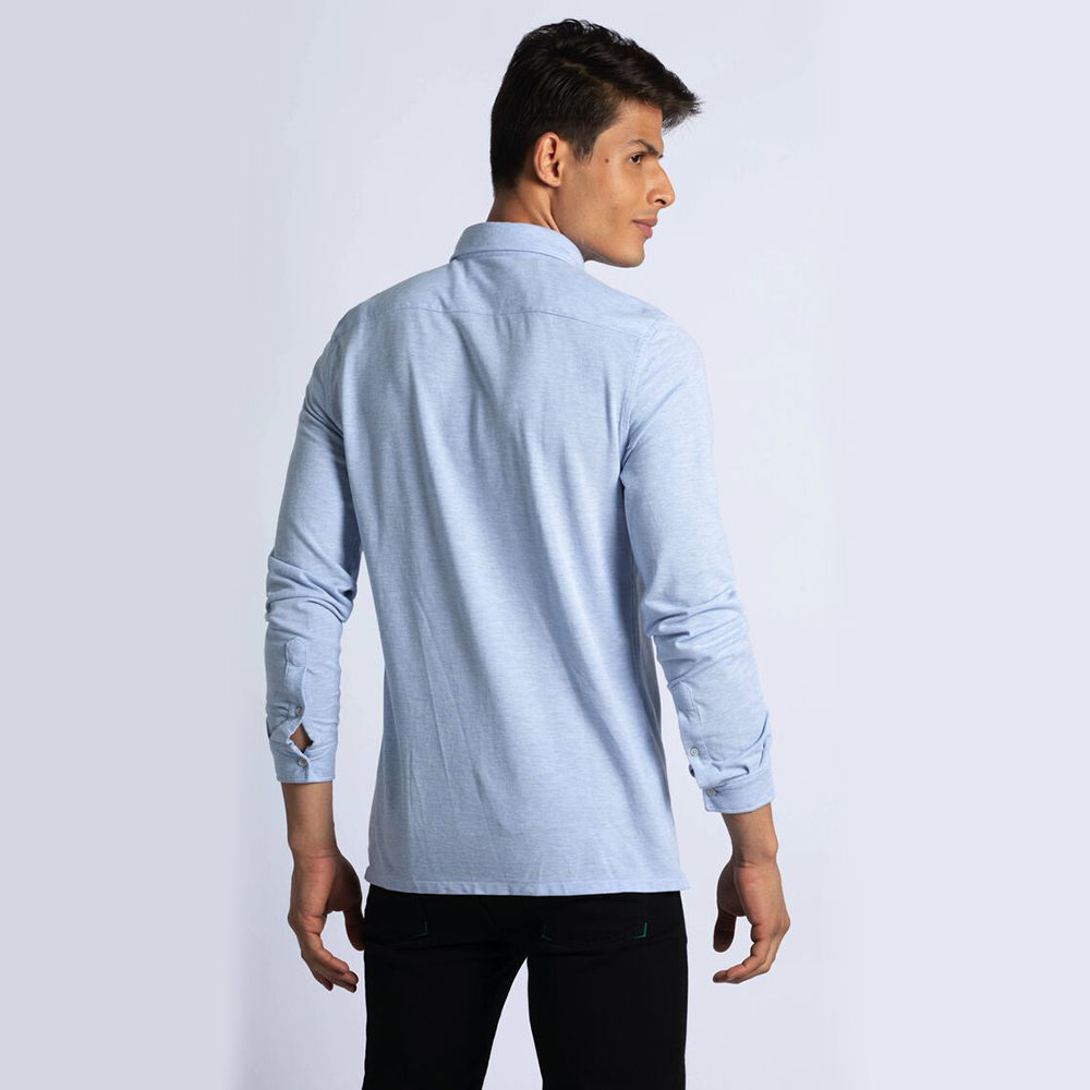 

Lacoste Blue Slim Fit Cotton Jersey Shirt  (Available for UAE Customers Only