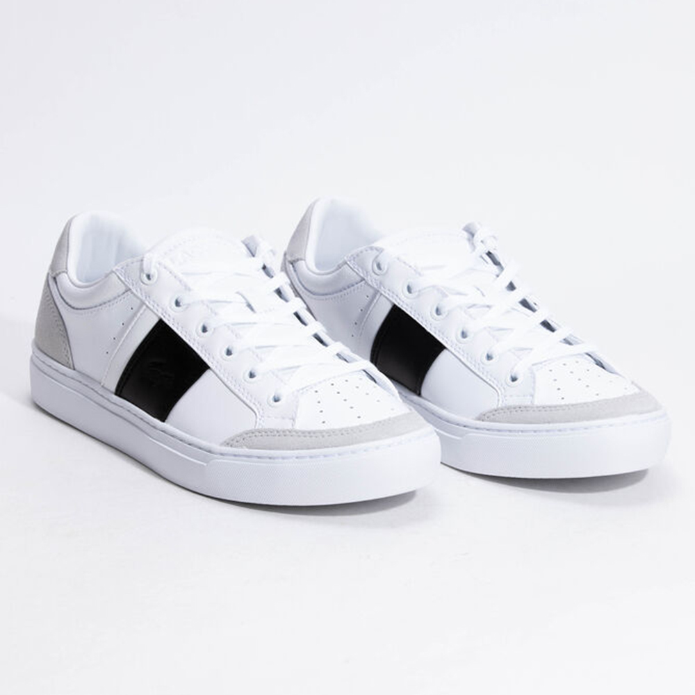 

Lacoste White Courtline Lace-Up White/Black Sneakers Size  (Available for UAE Customers Only