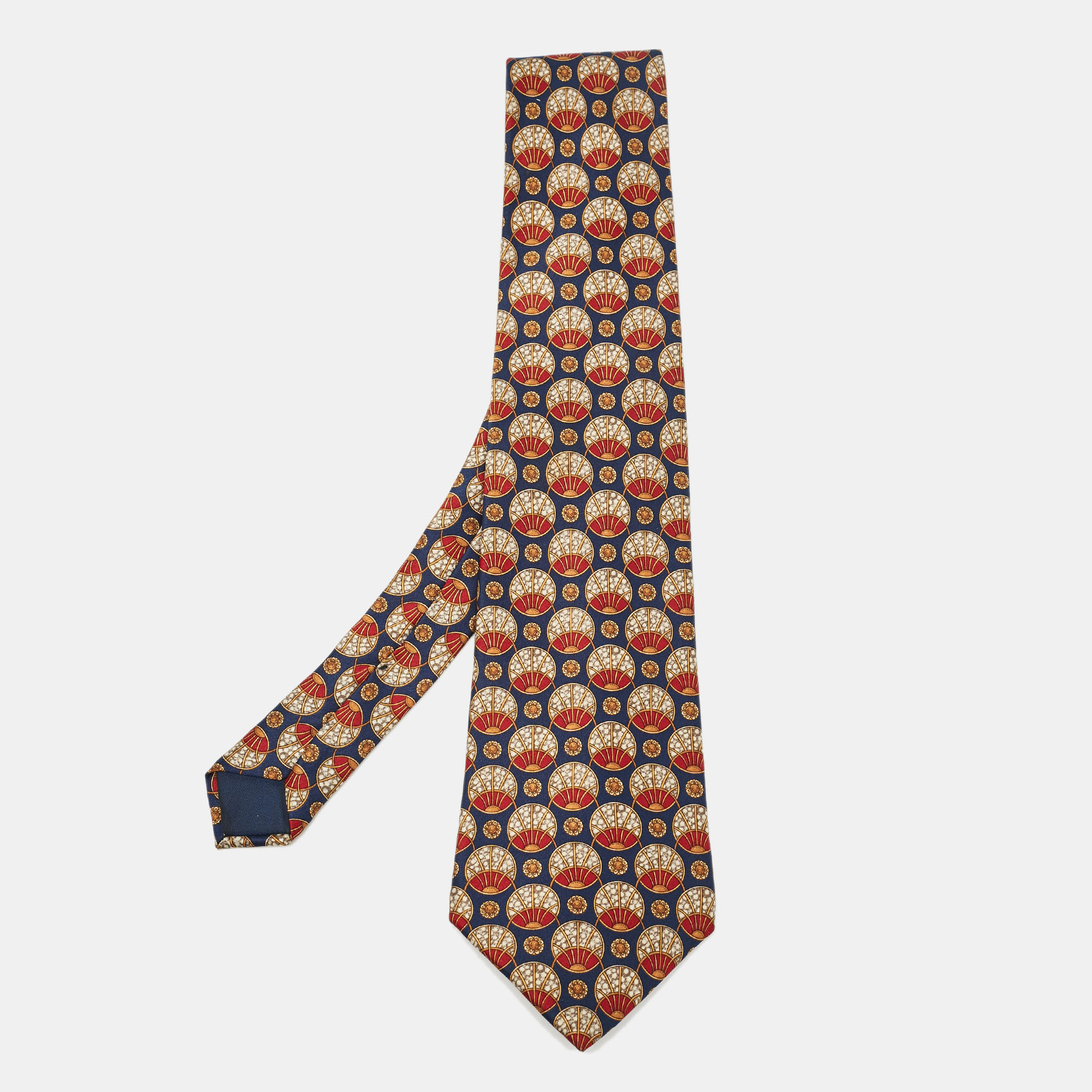 

Lanvin Multicolor Printed Silk Traditional Tie