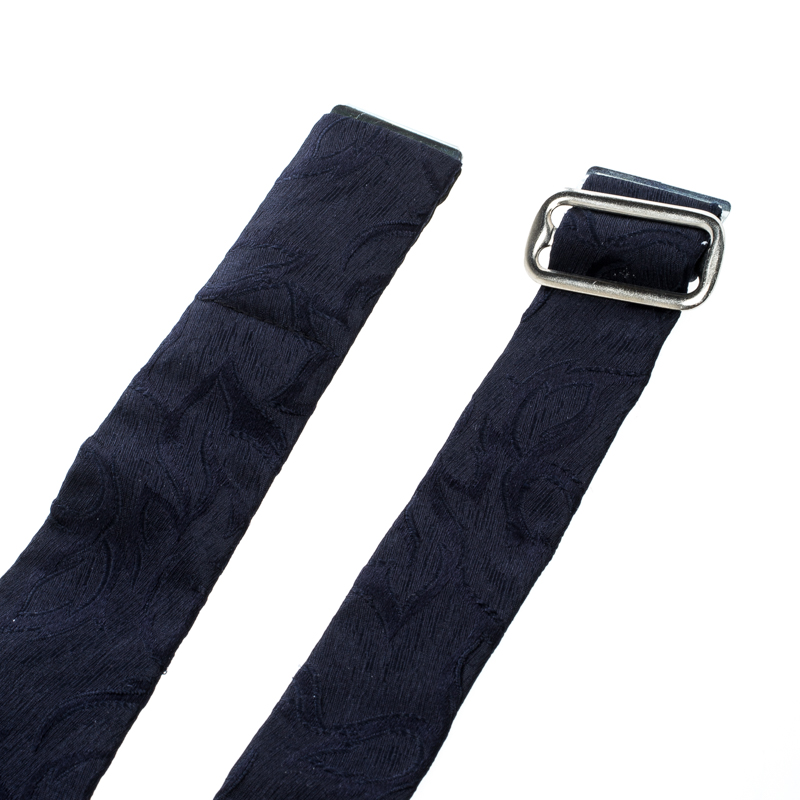 

Lanvin Navy Blue Silk Jacquard Cummerbund