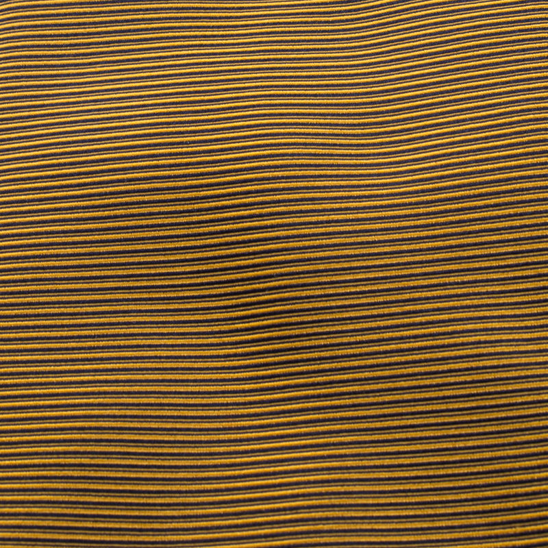 

Lanvin Mustard Yellow Striped Jacquard Silk Tie