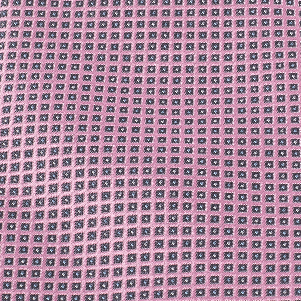 

Lanvin Pink Square Patterned Jacquard Silk Tie