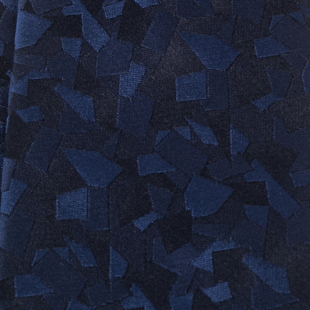 

Lanvin Navy Blue Patterned Silk Jacquard Tie