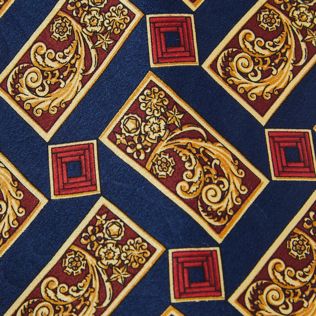 

Lanvin Navy Blue Printed Silk Tie
