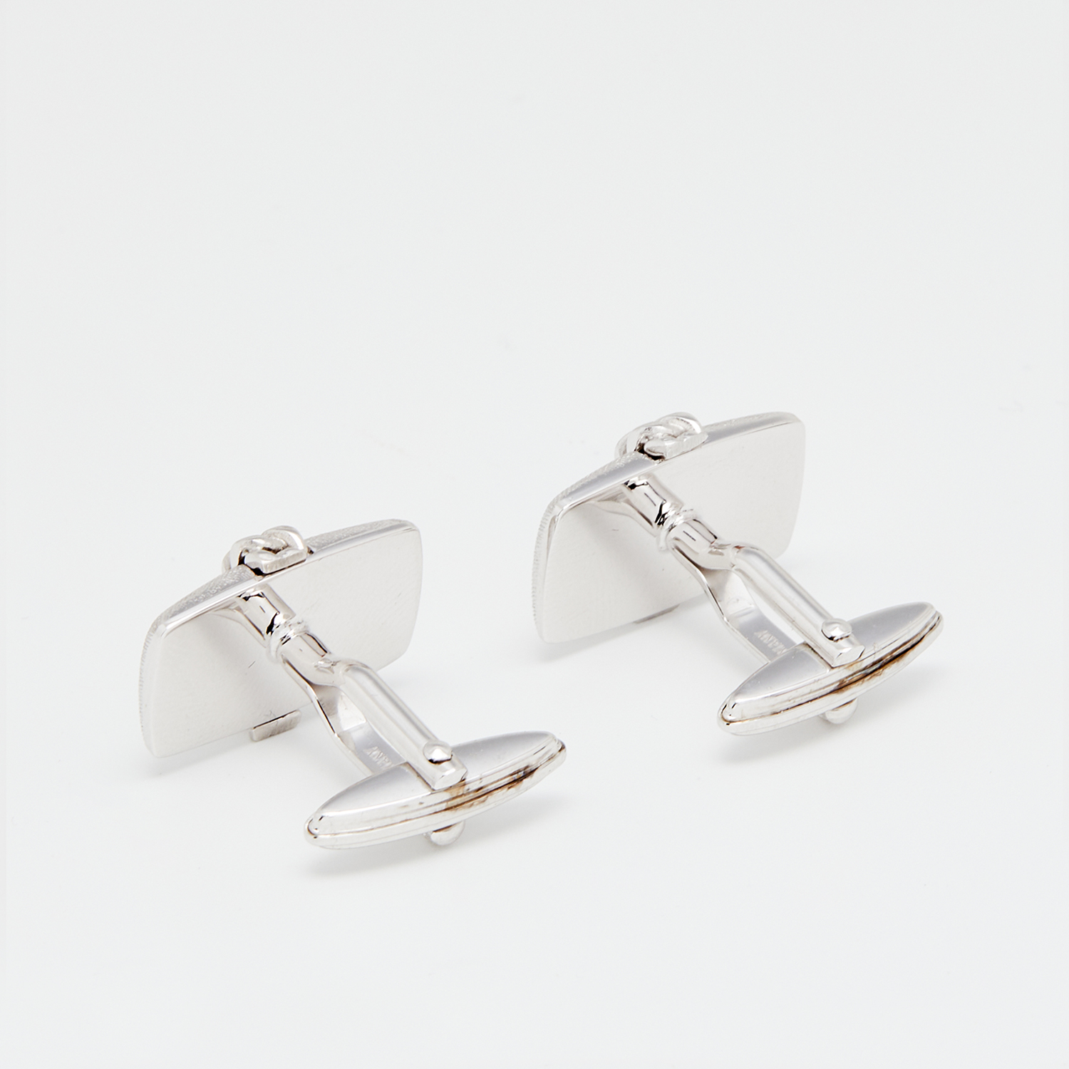 

Lanvin Vintage Silver Tone Chain Link Motif Cufflinks