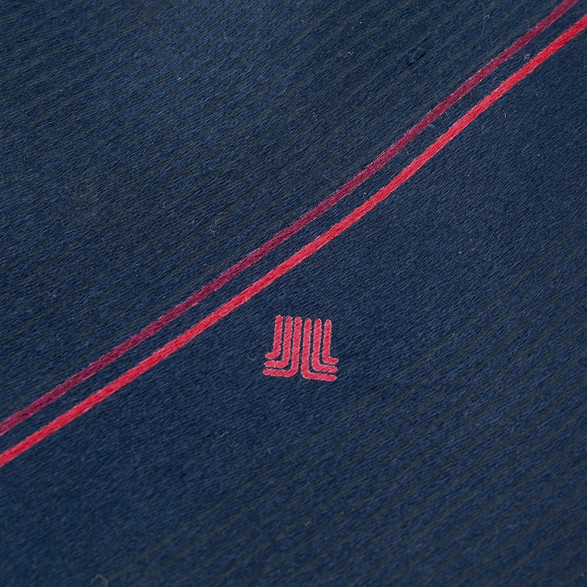 

Lanvin Navy Blue Striped Silk Tie