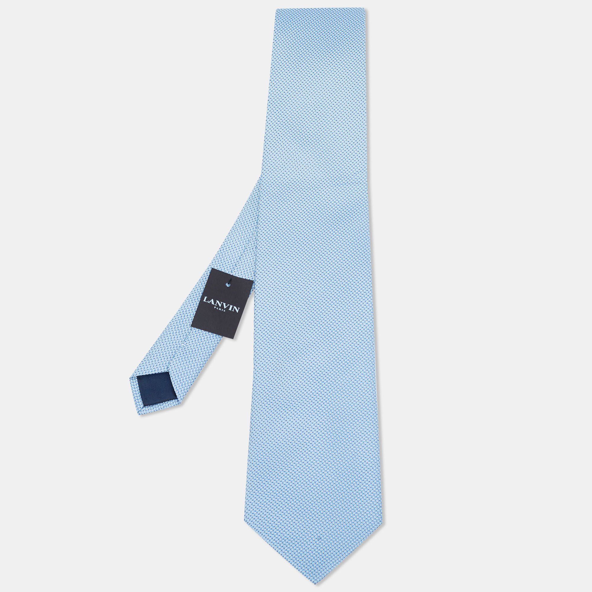 

Lanvin Blue Patterned Silk Tie