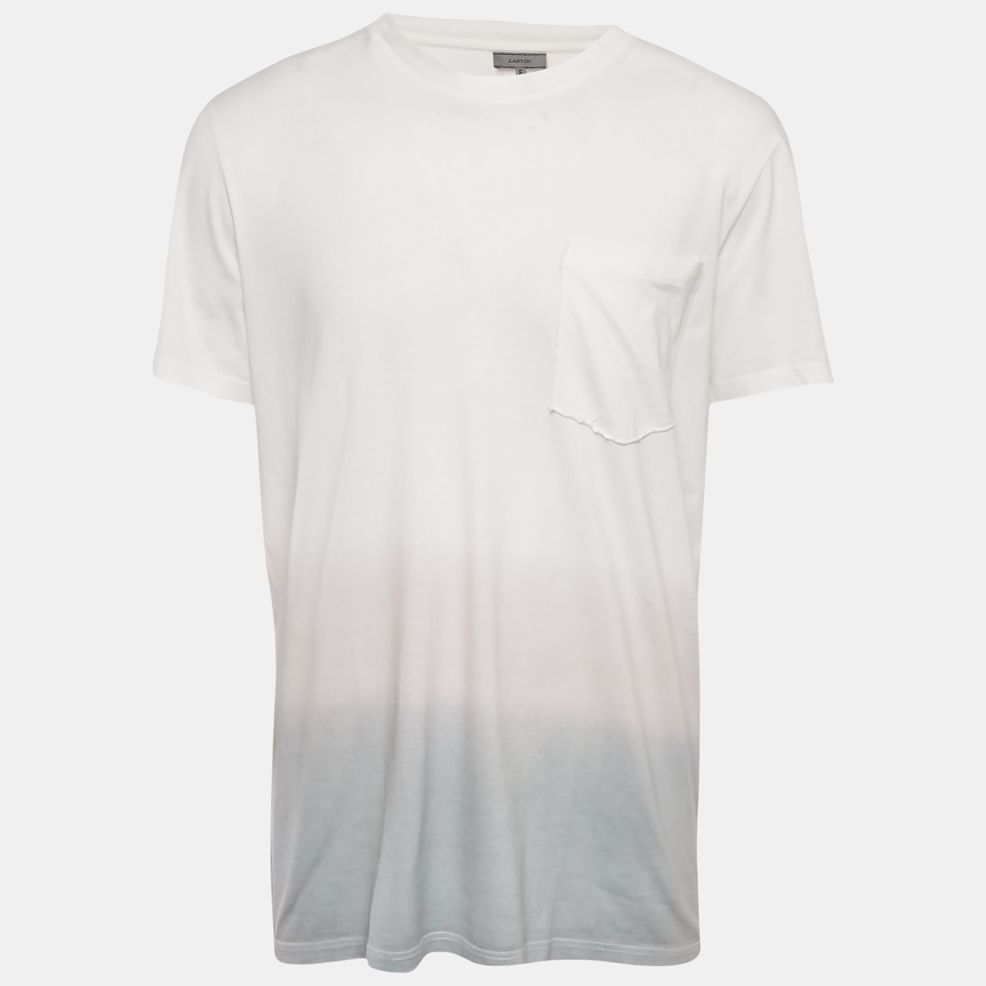 

Lanvin White Ombre Jersey Crewneck T-Shirt XL