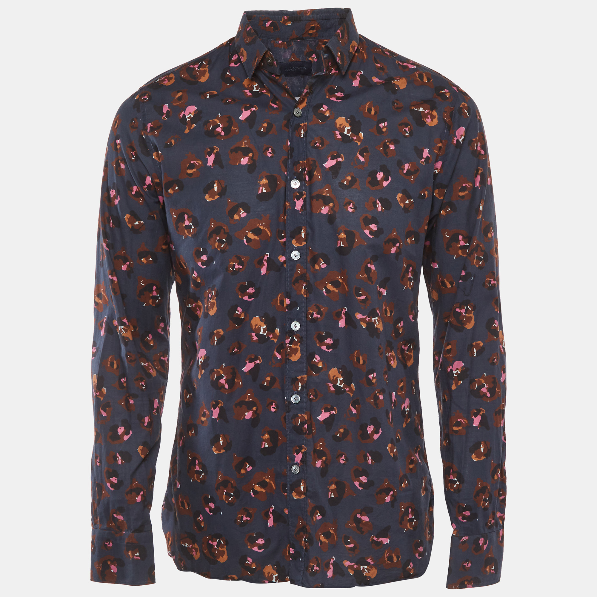 

Lanvin Blue Printed Cotton Long Sleeve Shirt L