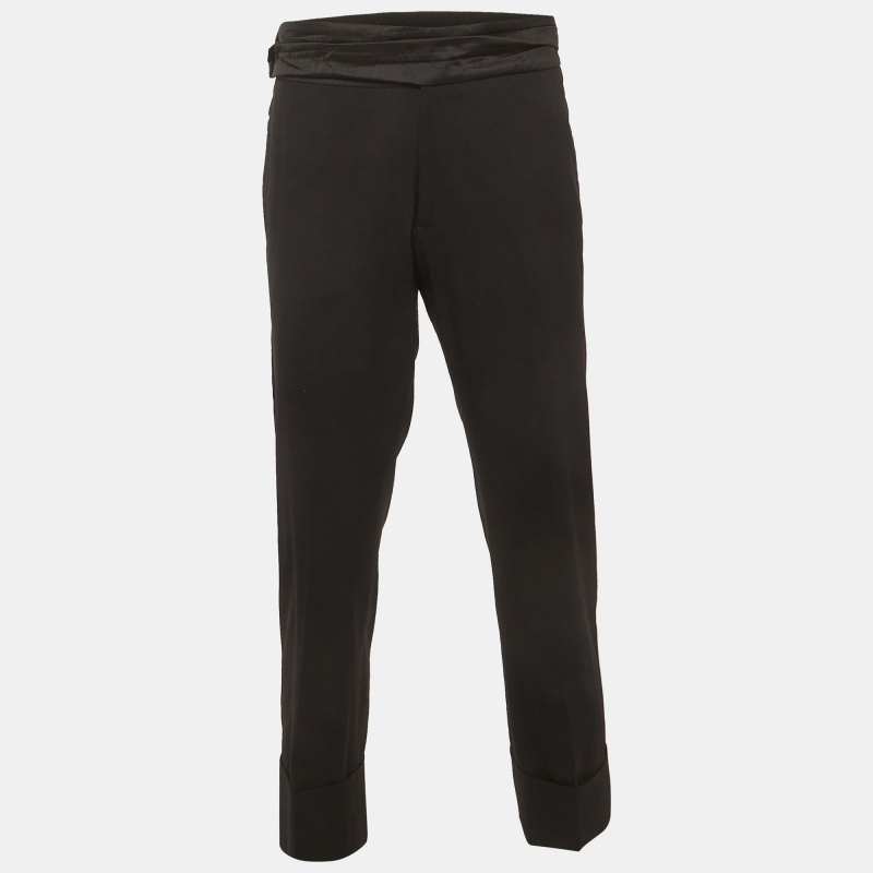 

Lanvin X H&M Black Wool Blend Draped Waist Trousers L