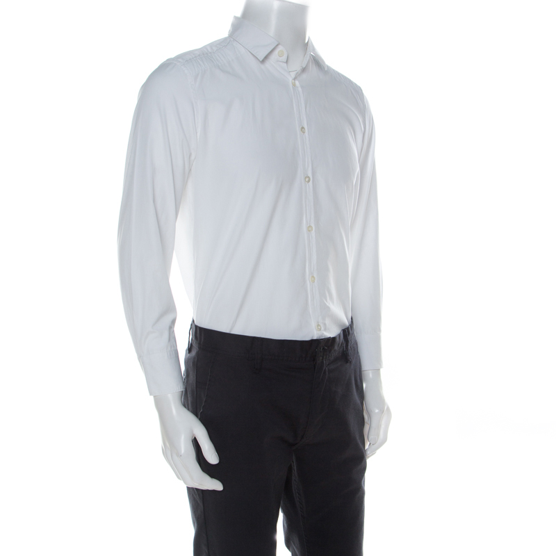 

Lanvin White Cotton Button front Long Sleeve Shirt