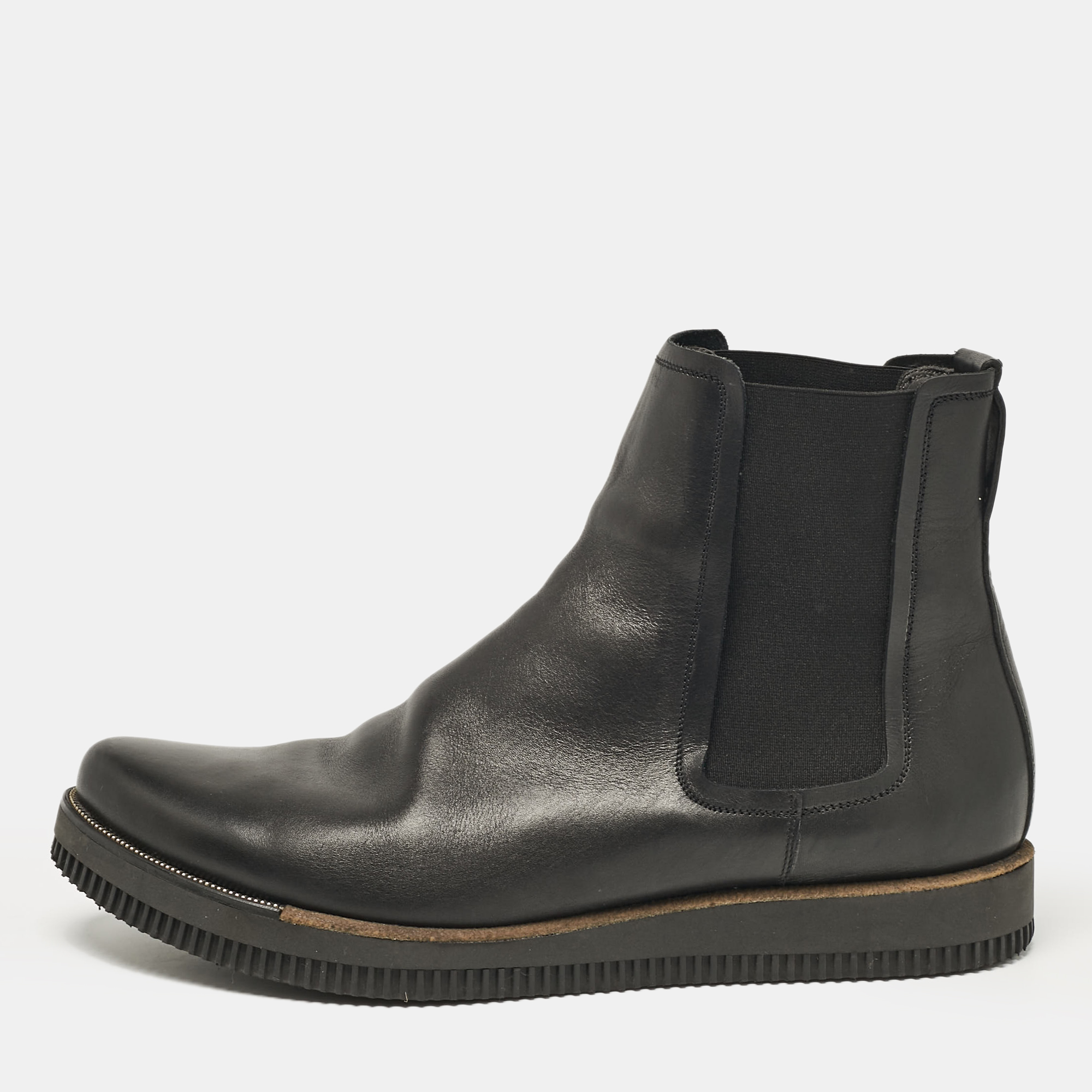 

Lanvin Black Leather Chelsea Boots Size 45