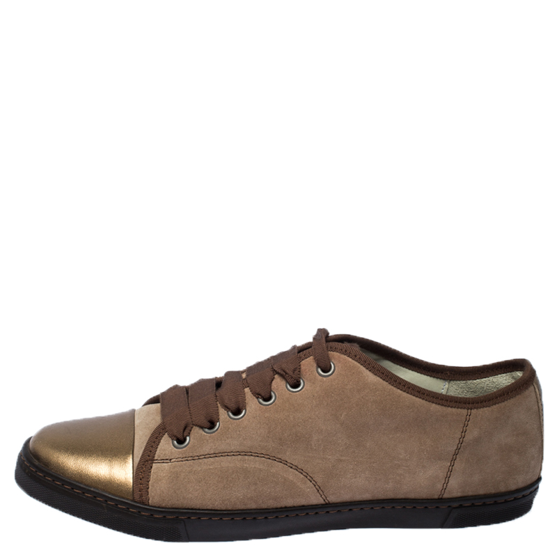 

Lanvin Brown Suede and Leather DDB1 Low Top Sneakers Size