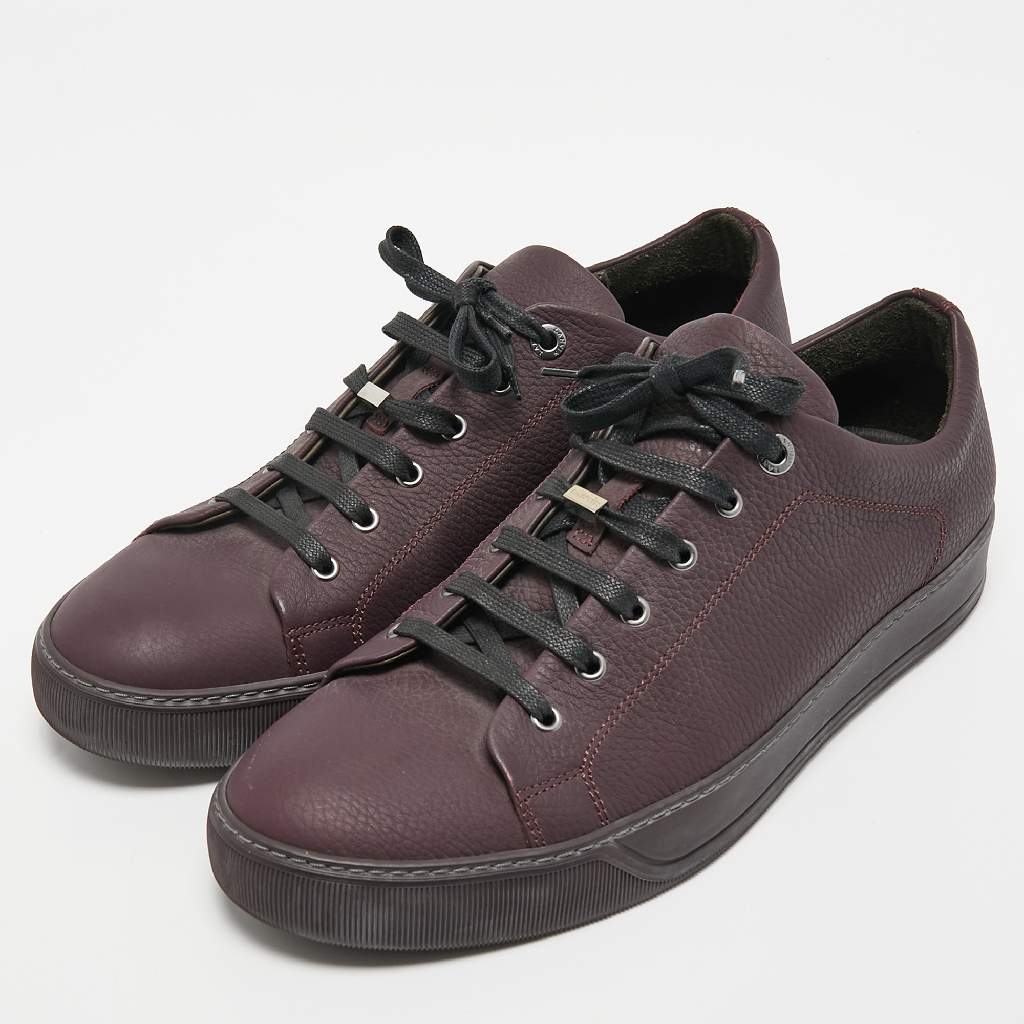 

Lanvin Dark Purple Leather Low Top Sneakers Size, Burgundy