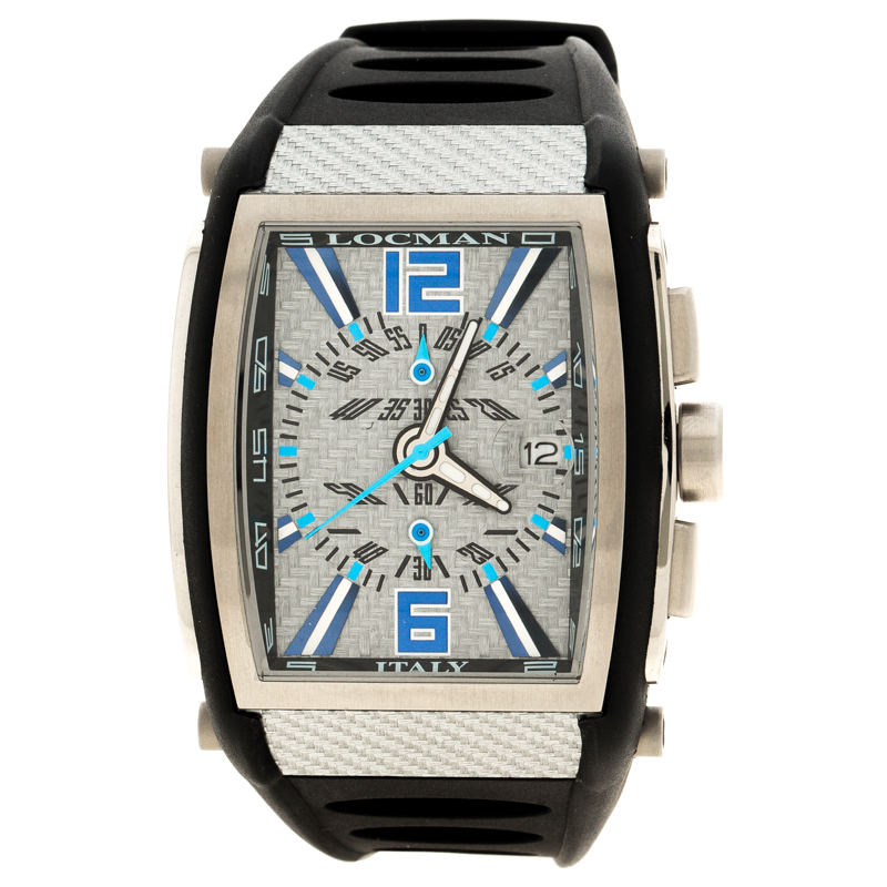 Pre Owned Locman Grey Titanium and Stainless Steel Tremilla N.L7520 Men's Wristwatch 41MM