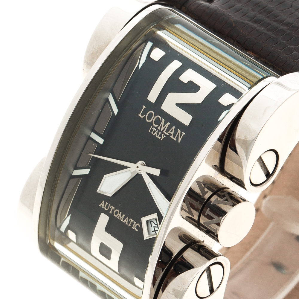 

Locman Black Latin Lover N.5377 Lizard Leather Men's Wristwatch