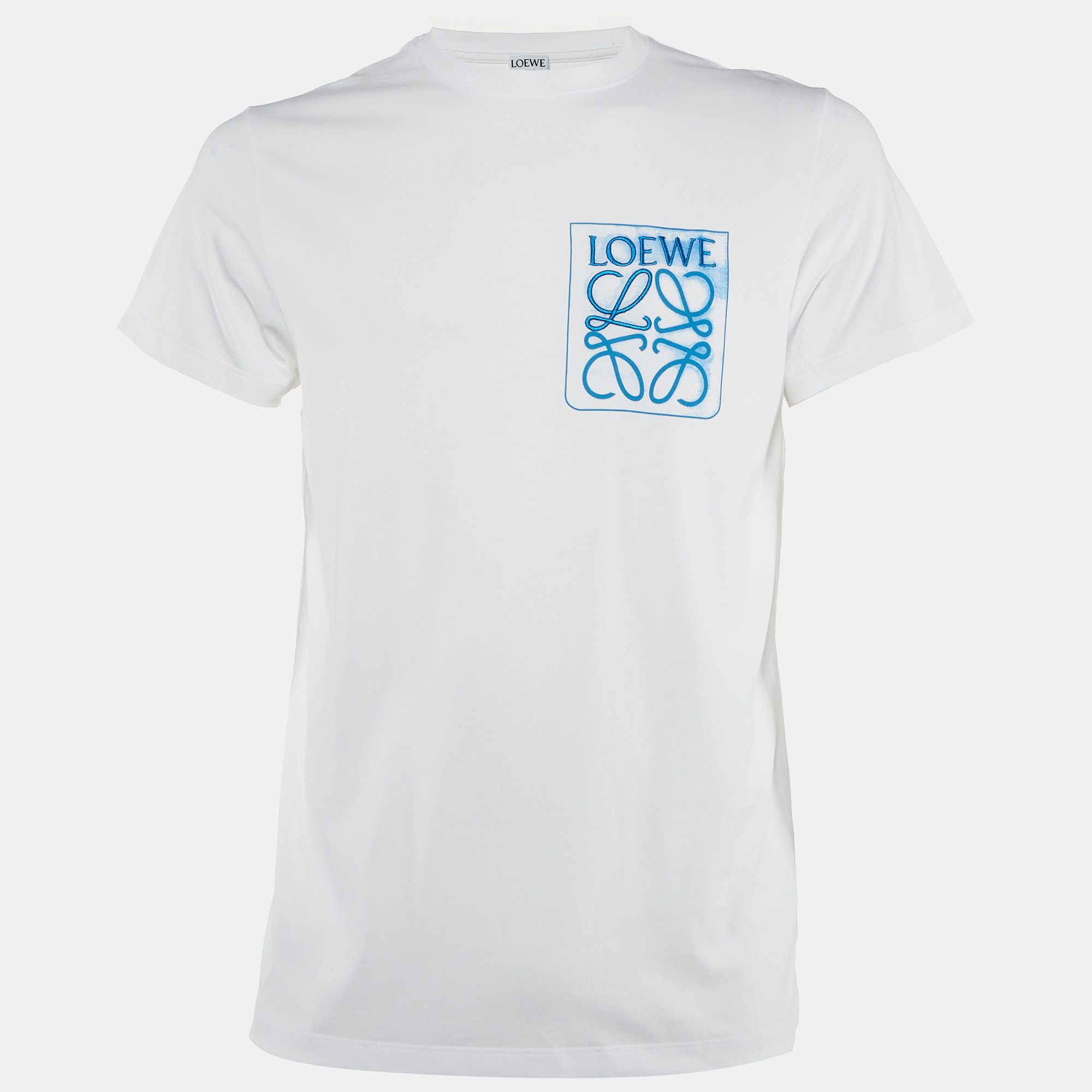 

Loewe White Cotton Anagram Fake Pocket T-Shirt L